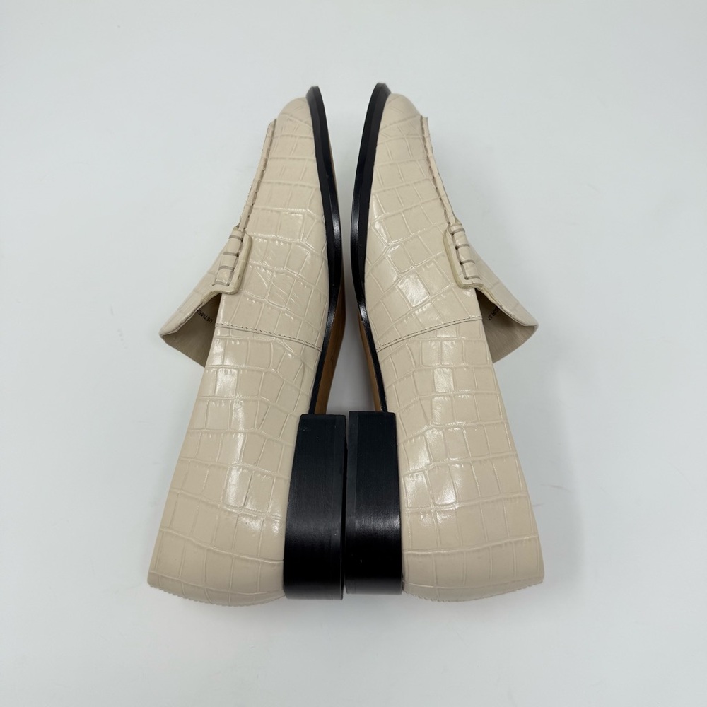 New Vince Naomi Loafer Birch Sand Croc Embossed Sz 7 - Picture 12 of 14